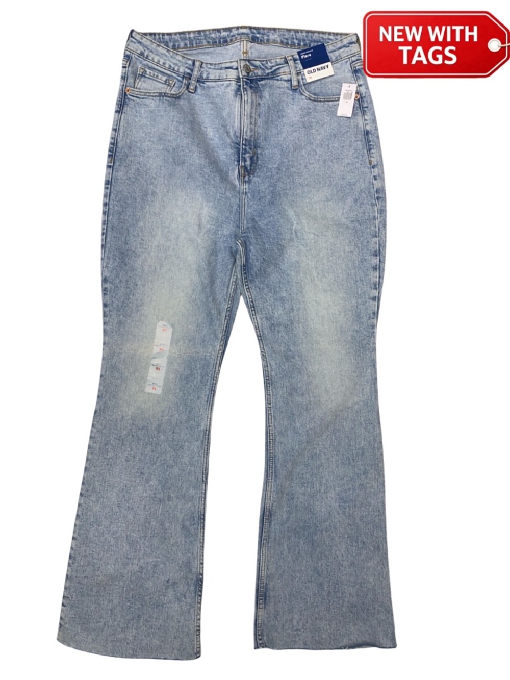 Old Navy Flare Jeans Women’s Size 16 High Rise Light Wash Denim NWT